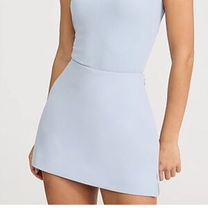Express Editor Signature Stretch Super High Waisted Mini Skort - Light Blue